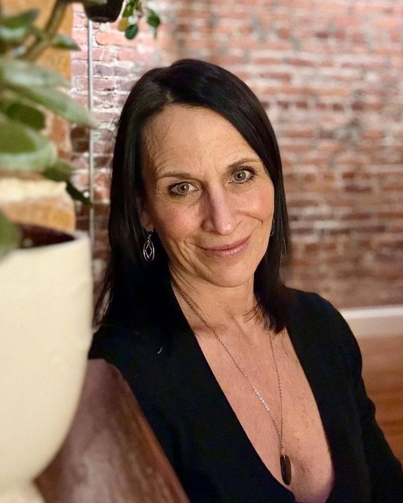 Portrait of Sylvie Marjanowicz, teacher at The Yoga Loft in Wake Forest